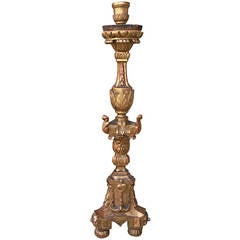 19th Century Italian Giltwood Candleholder