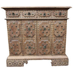 18th Century Spanish Studded Buffet with Bronze Hardware