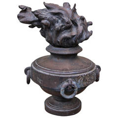 19th Century French Flame Finial