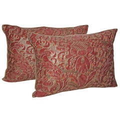 Authentic Red & Gold Fortuny Pillows