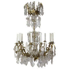 Monumental French Crystal Chandelier