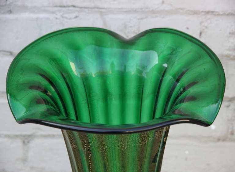 Other Monumental Green Murano Vase