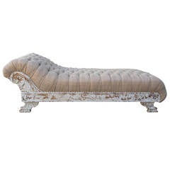 19th Century Continental Painted Chaise Longue