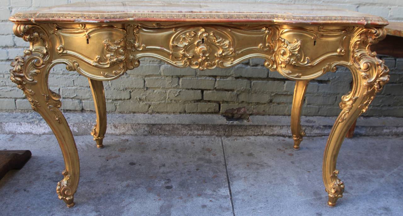 carved writing desk