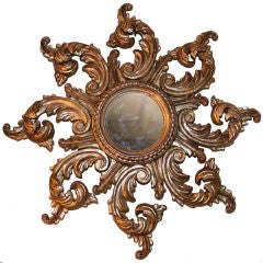 Italian Carved Sunburst Mirror C. 1930's