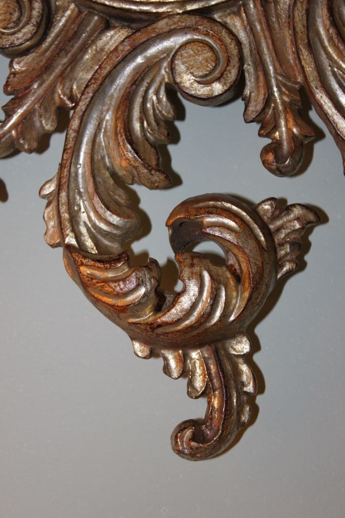 Wood Italian Carved Sunburst Mirror C. 1930's