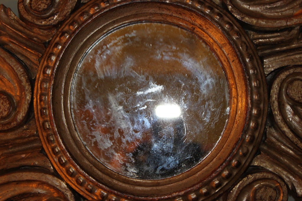 Italian Carved Sunburst Mirror C. 1930's 1