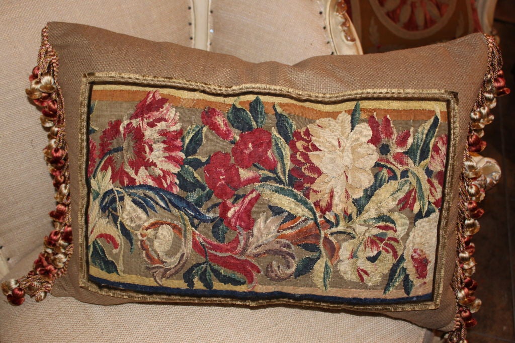 Pair of 18th Century French Tapestry Pillows For Sale at 1stdibs