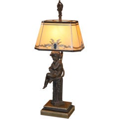 Charming Custom Cherub Lamp with Custom Shade