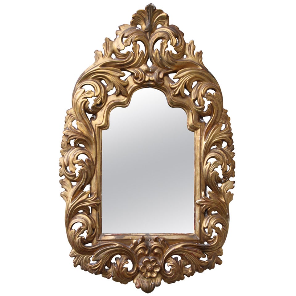 19th Century Italian Gilt Wood Mirror