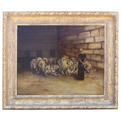 Oil Painting of Daniel with Lions 8