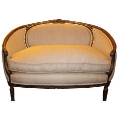 French Gilt Wood Settee C. 1880's