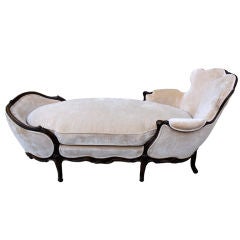 Antique Carved Walnut French Chaise Longues C. 1920's