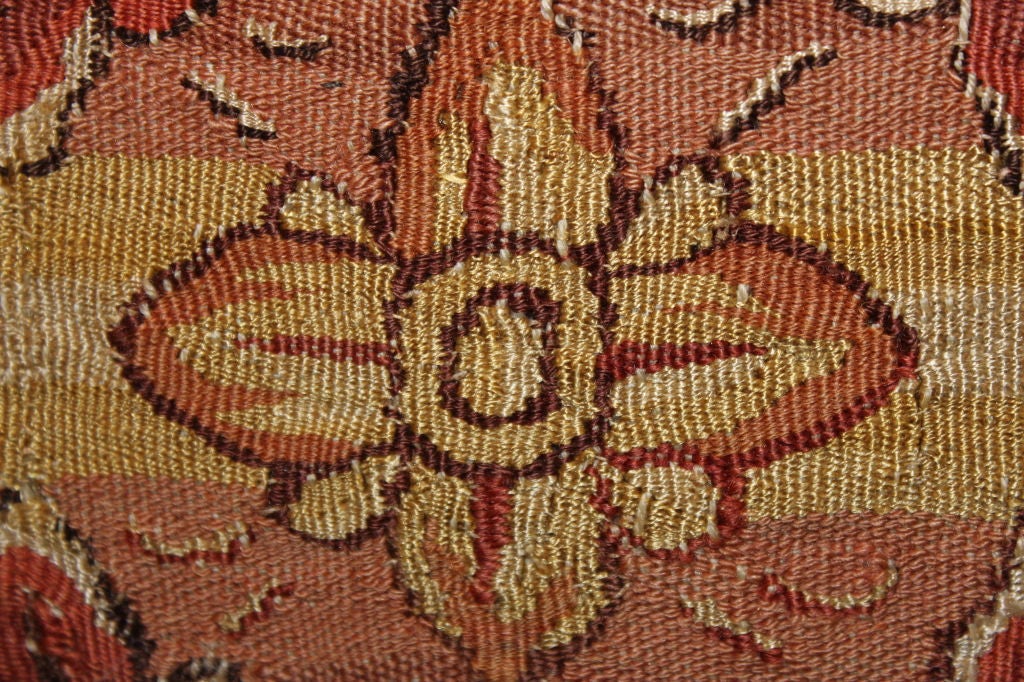 18th Century and Earlier Pair of 18th Century Tapestry Pillows on Silk Velvet with Trim