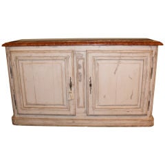 19th C. French Painted Marble Top Buffet