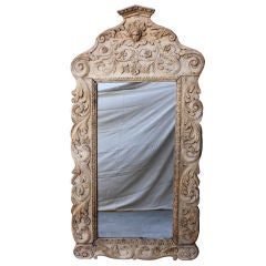 19th C. Carved Spanish Mirror