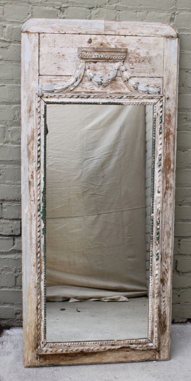 19th C. Carved Italian Painted Mirror