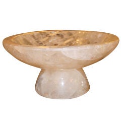 Grand Scale Rock Crystal Centerpiece Bowl