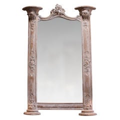 Carved Italian Architectural Mirror, circa 1900s 1