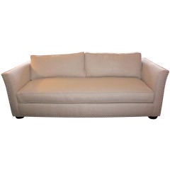 Mid-Century Style Belgium Linen Upholstered Sofa