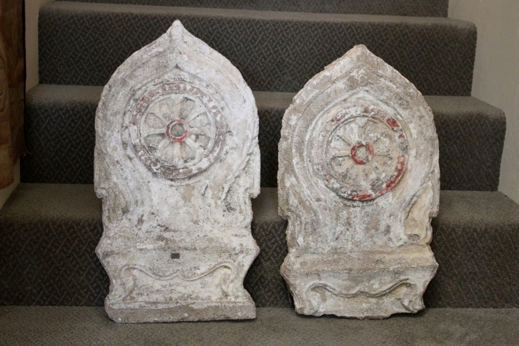 Pair of  Balinese Roof Tiles