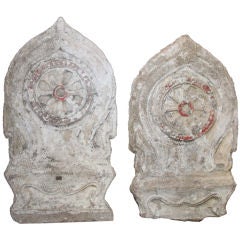 Antique Pair of  Balinese Roof Tiles