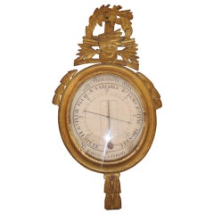 Antique 19th Century Gilt Wood Barometer