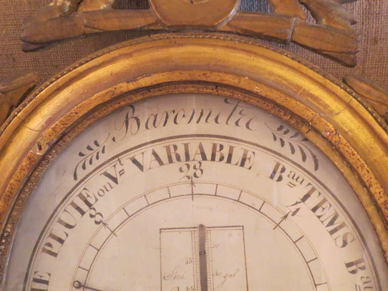 19th Century Gilt Wood Barometer 1