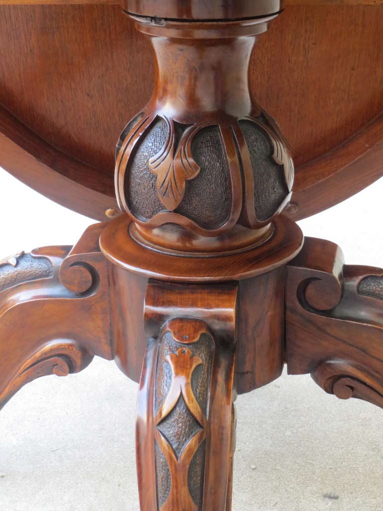 19th Century 19th C. French Burl Walnut Table