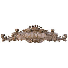 19th Century Carved with Pucci in Center Cartouche and Crown
