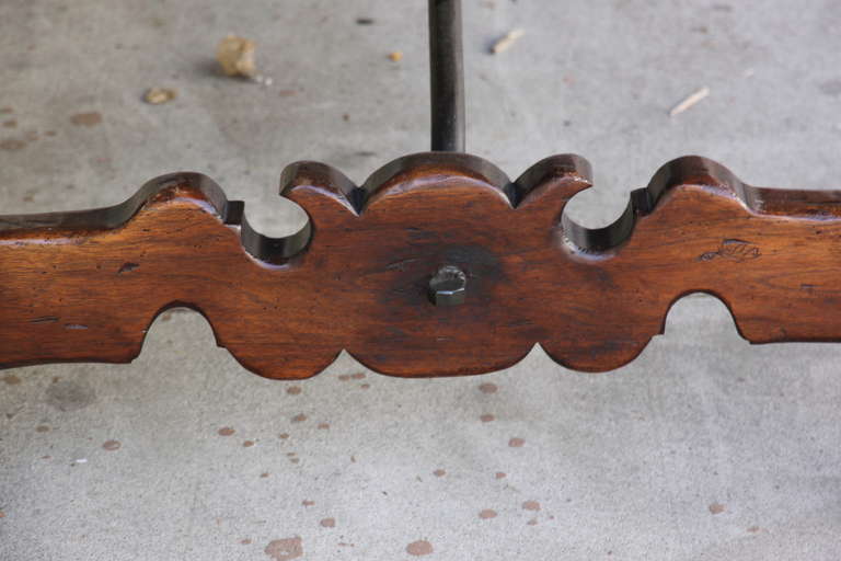 Spanish Baroque Style Walnut Trestle Table 2