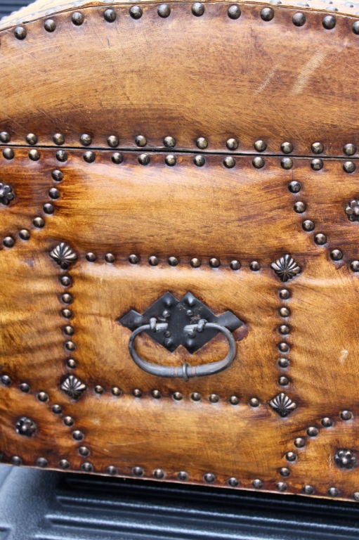 Leather Studded Spanish Trunk C. 1940's 2
