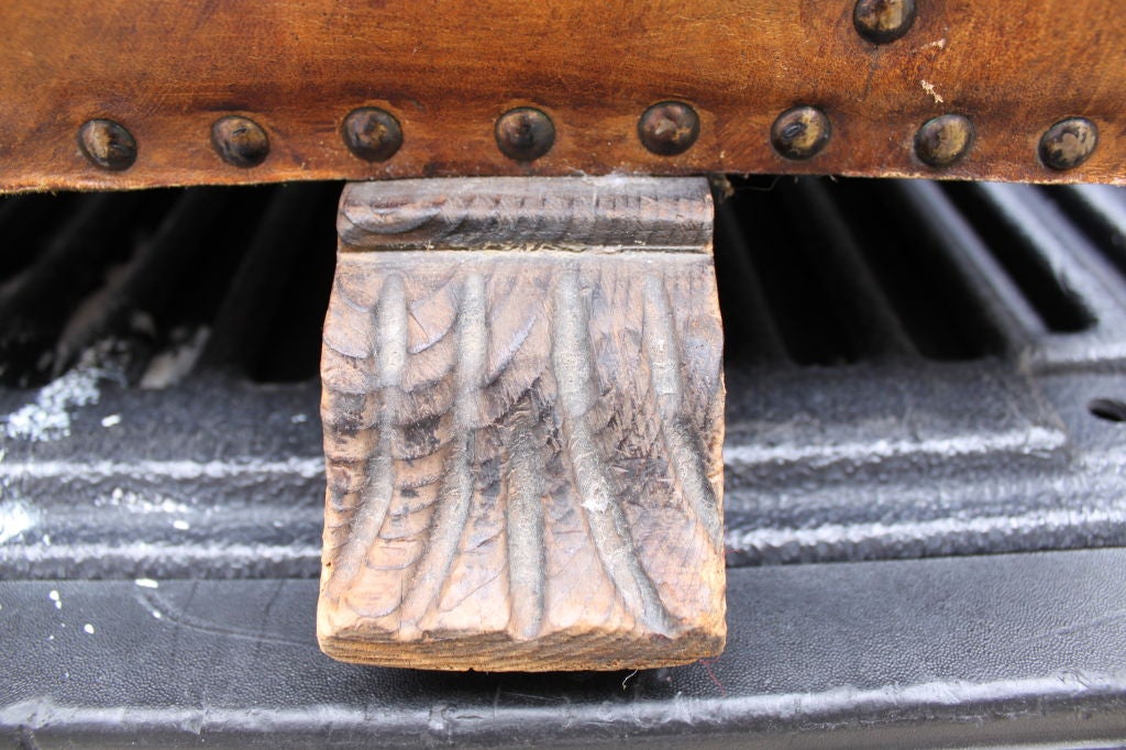 Leather Studded Spanish Trunk C. 1940's 4