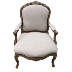 Antique 19th C. French Carved Armchair