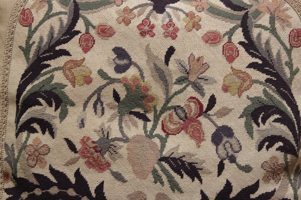 Pair of 19th C. French Needlepoint Pillows at 1stdibs