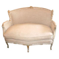 19th Century Painted French Upholstered Sofa