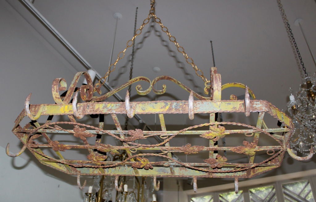 French Painted Iron Pot Rack.
