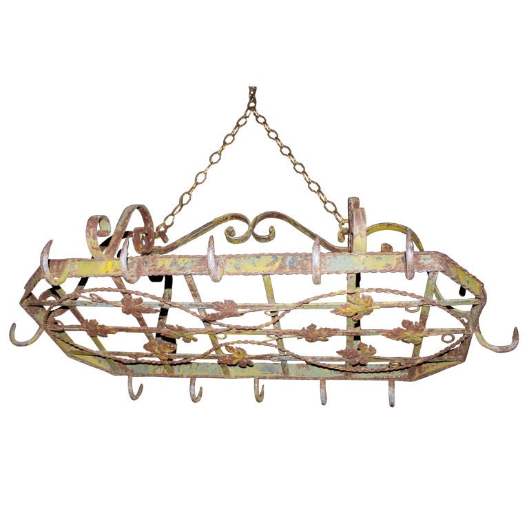 French Painted Iron Pot Rack