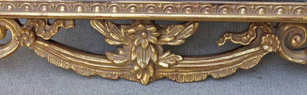 Carved Gold Gilt Italian Mirror with Aged Glass 1