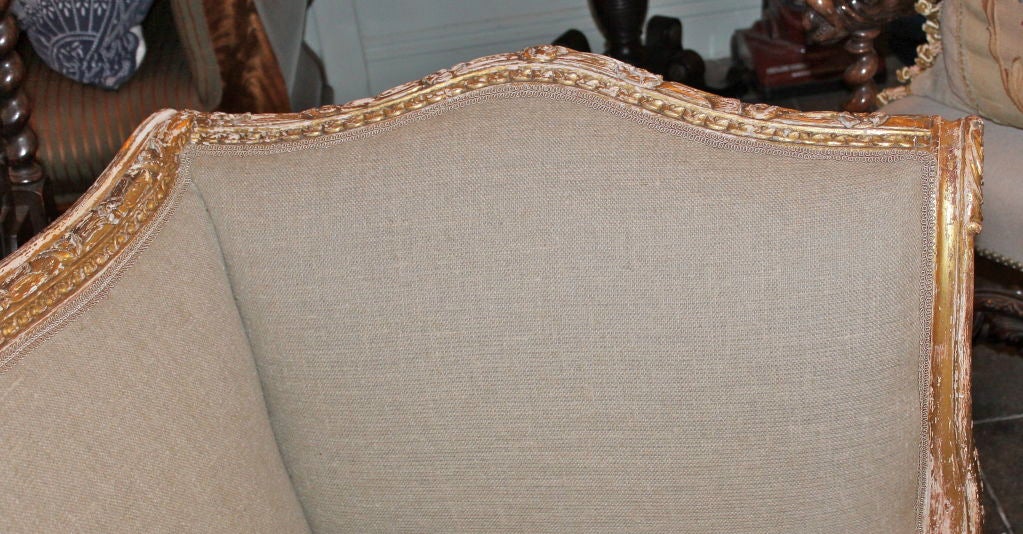 Carved French Gilt Wood Sofa C. 1900's 2