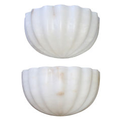 Pair of Boyd Shell Wall Sconces C. 1980's