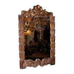 Carved Gilt Wood Italian Mirror C. 1900's