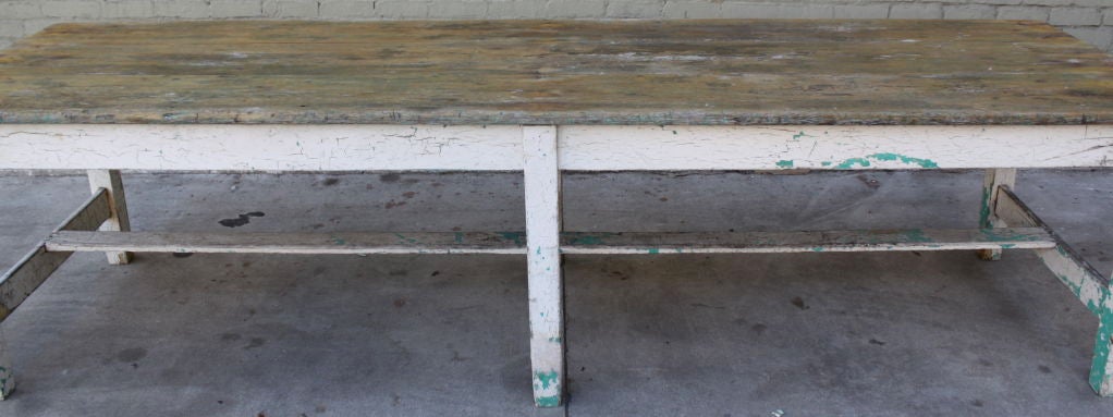 Early 19th C. American Painted Farm Table