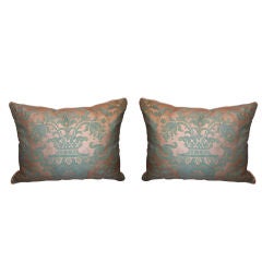 Pair of Authentic Vintage Fortuny Textile Pillows C. 1930's