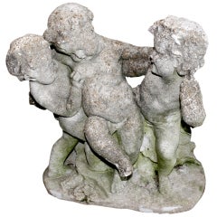 Charming Putti Garden Statue C. 1920's