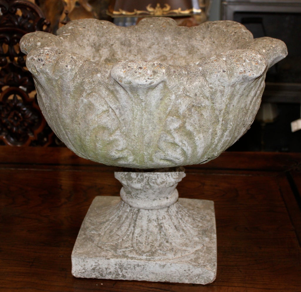 Pair of Monumental Spanish Stone Urns