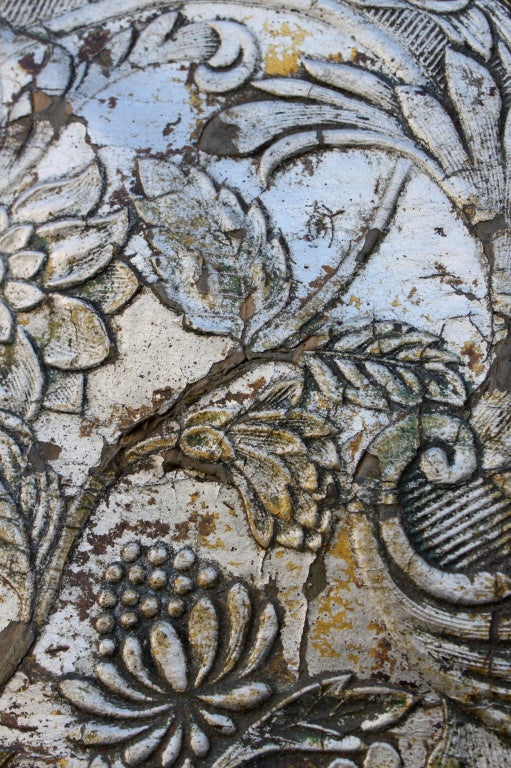 19th C. Italian Silver Gilt Leather Embossed Panels 4