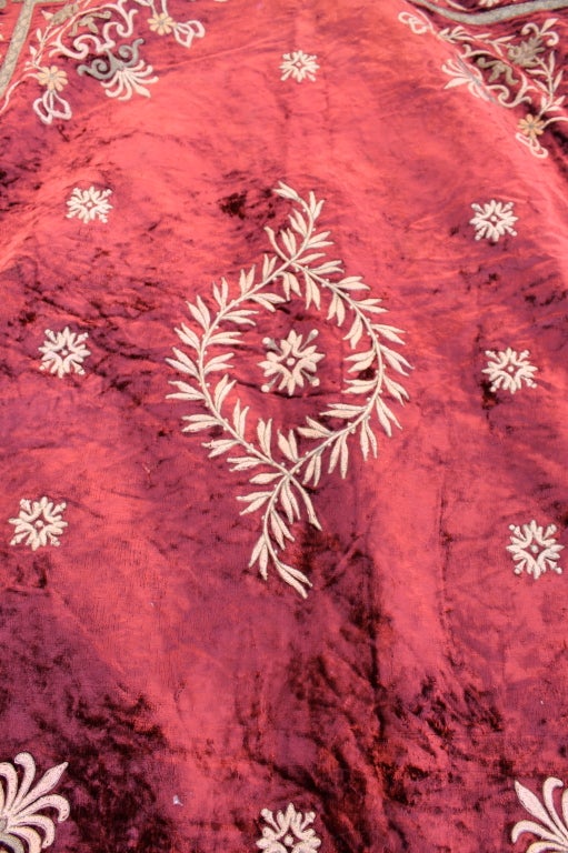 19th C. Italian Embroidered Velvet 4