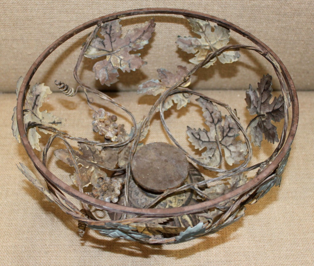 Pair of Wrought Iron Fruit Bowls