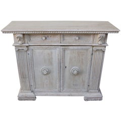 Italian Painted Carved Credenza